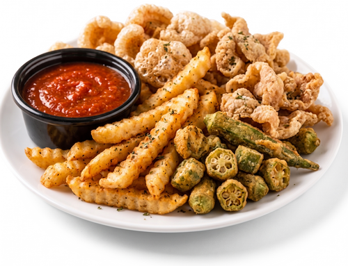 Cracklins and Cajun sides in Rosenberg TX